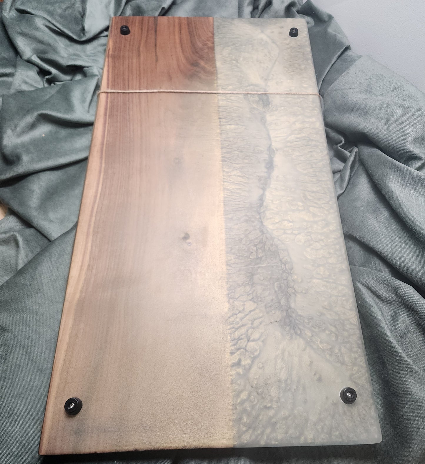 Extra Large Premium Walnut and Green Resin