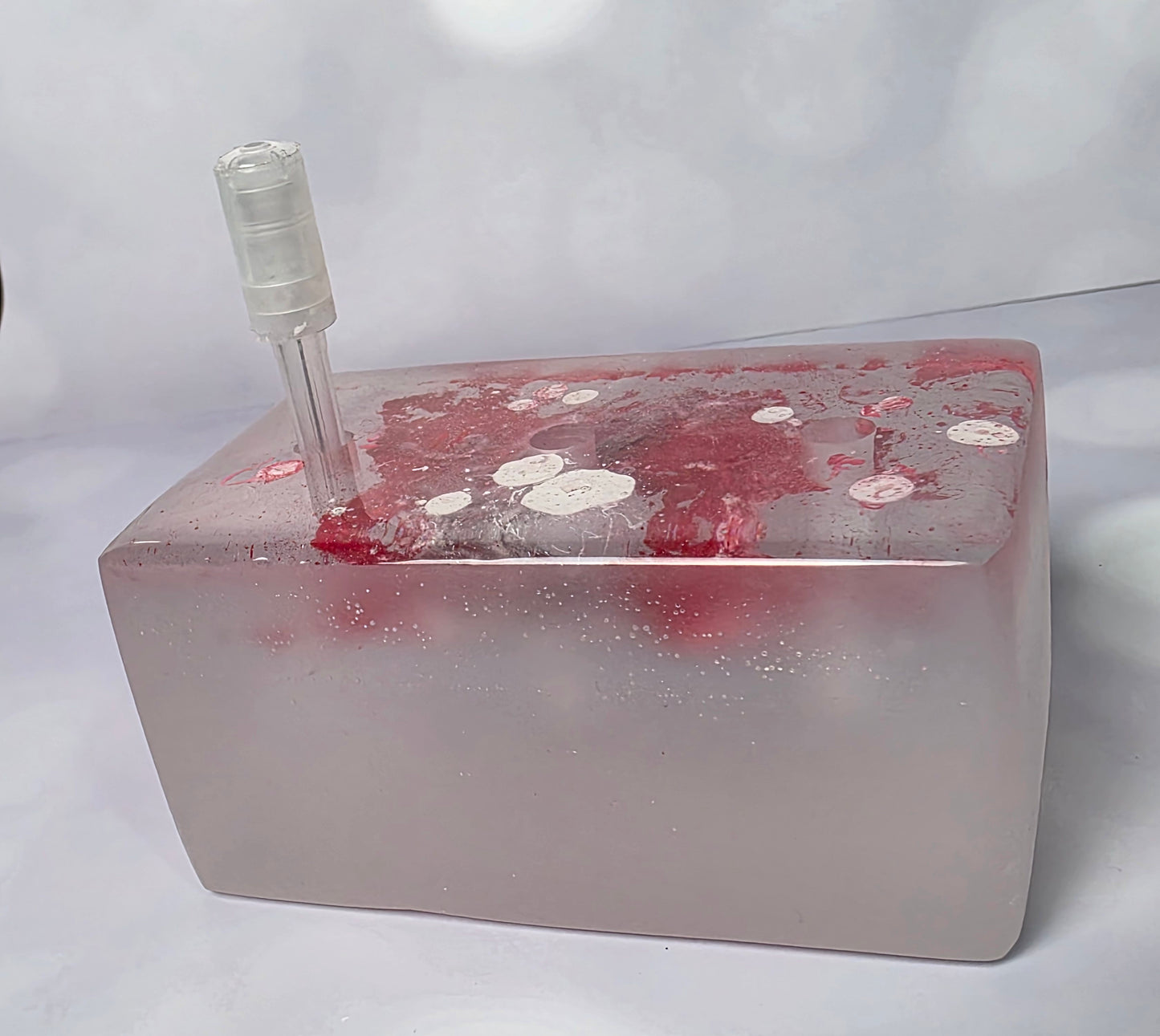 Red and White Injection Holder with 3 wells