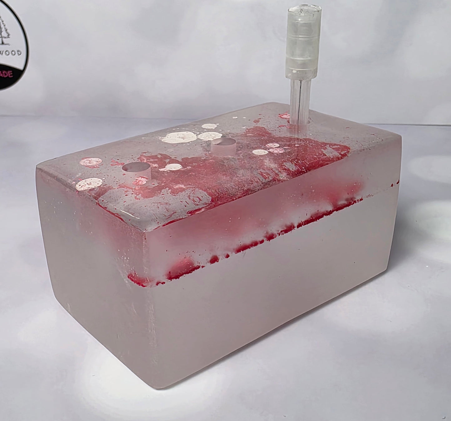 Red and White Injection Holder with 3 wells