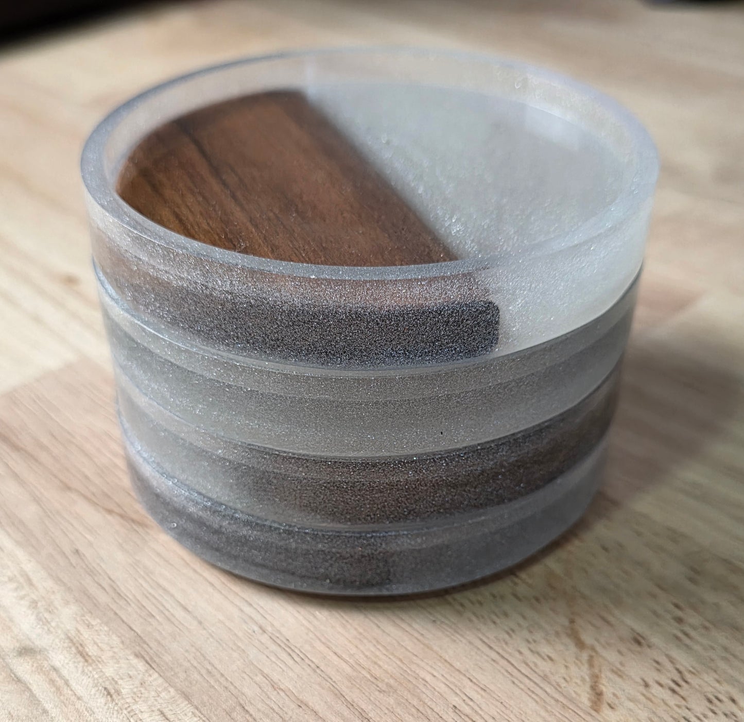 Handcrafted Walnut & Iridescent Resin Coasters