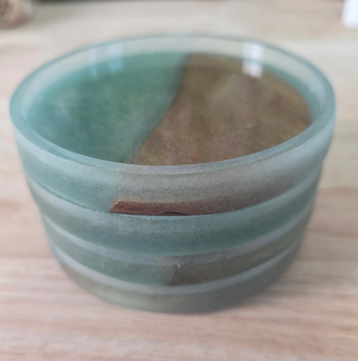 Handcrafted Acacia & Green Resin Coasters