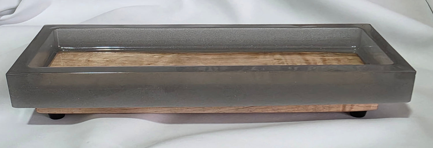 Resin and Wood Catchall Trays