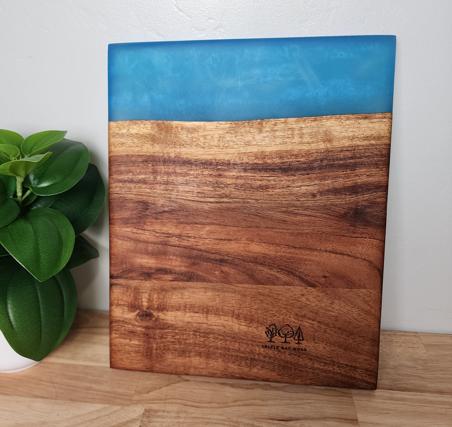 Acacia and Deep Blue Serving Board