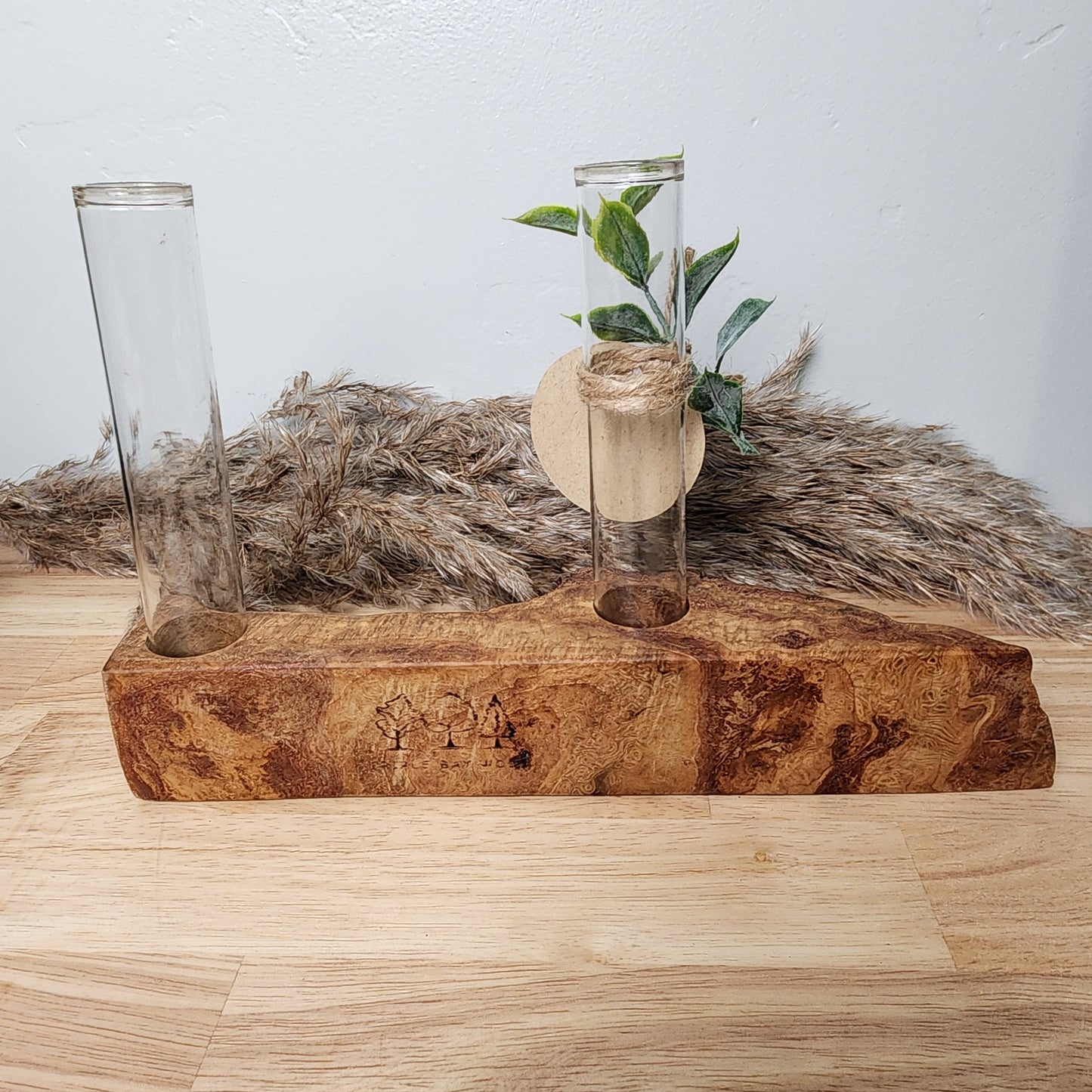 Live Edge Curly Maple 2 Plant Propagation Station / Vase