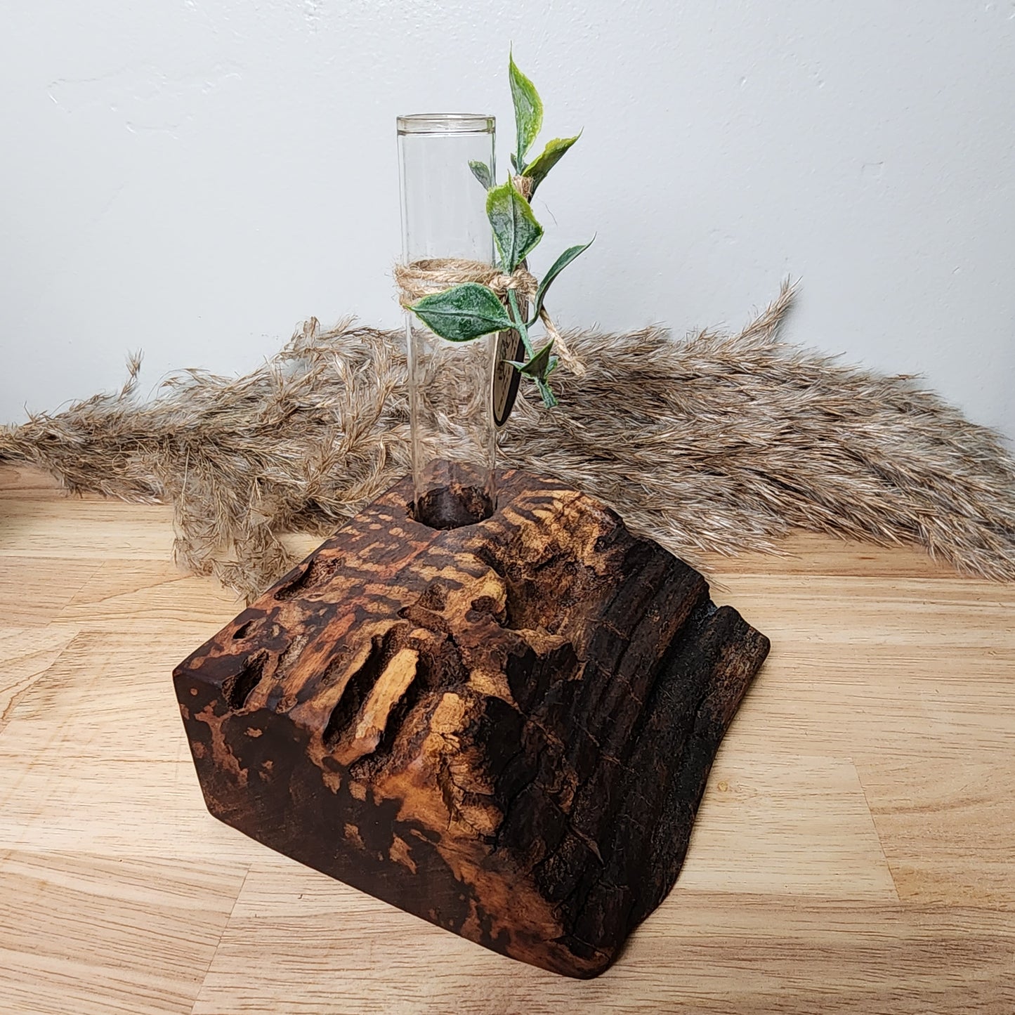 Live Edge Curly Maple 2 Plant Propagation Station / Vase