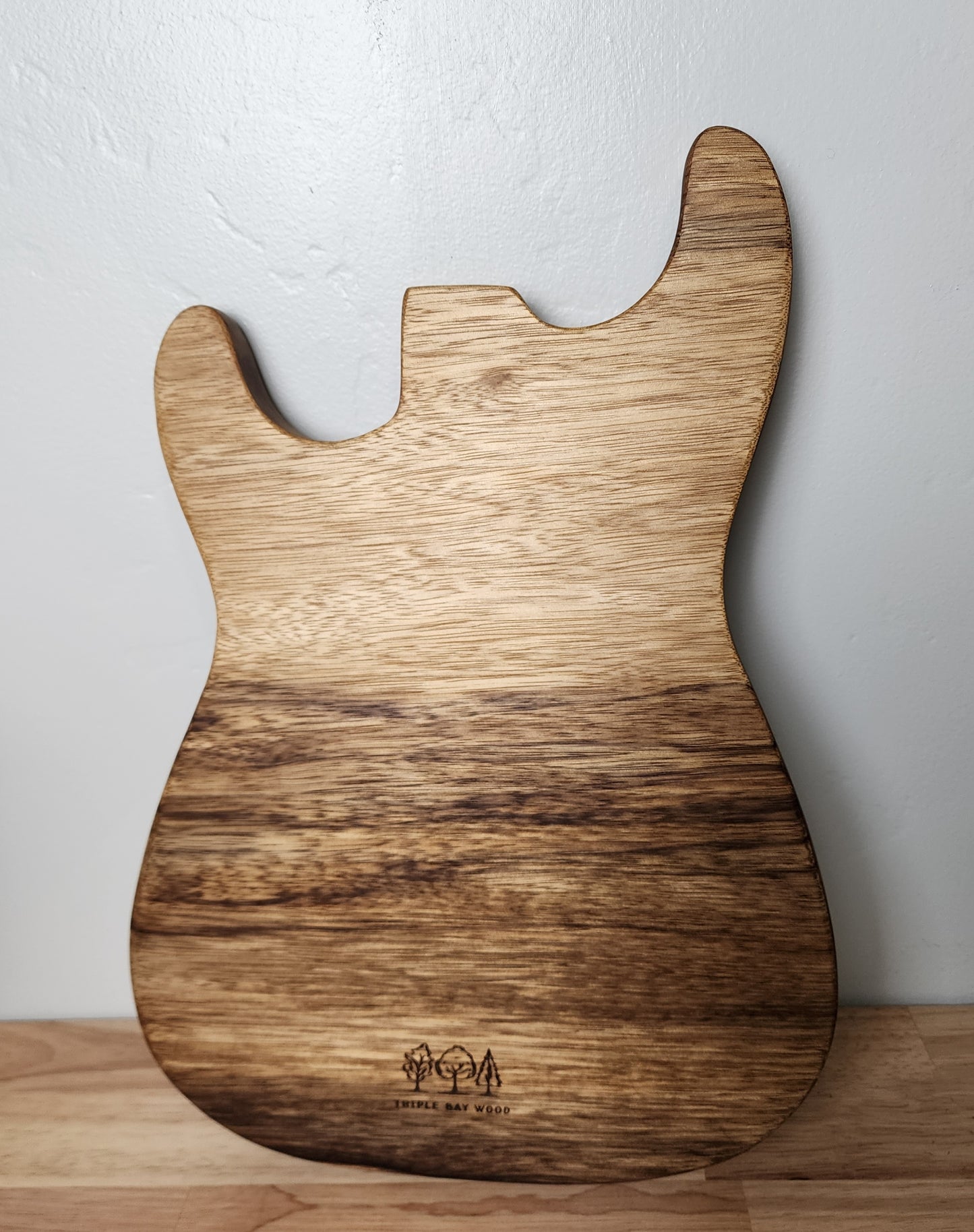 Black Limba and Opal Resin Stratocaster Serving Board - Exotic