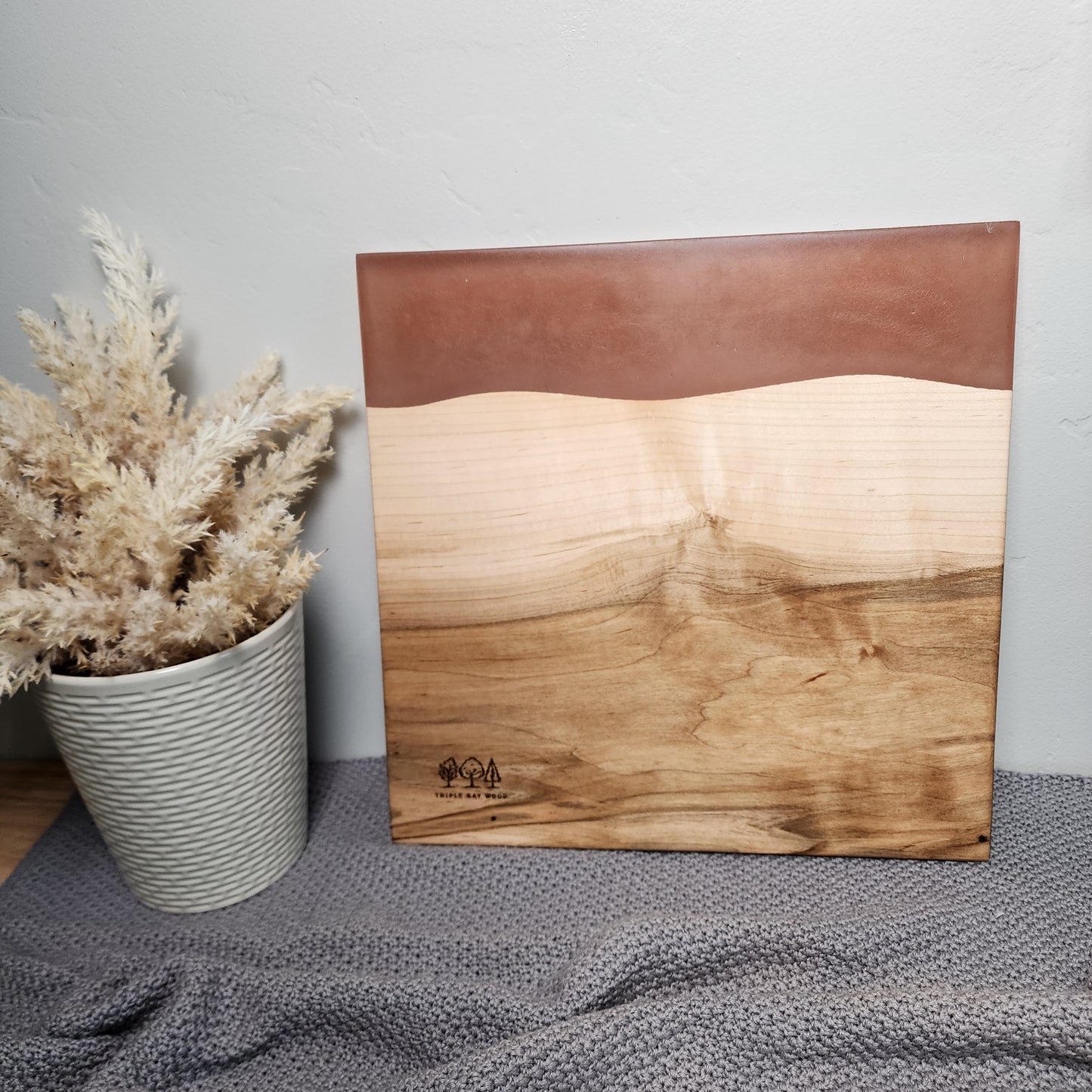 Ambrosia Maple and Light Wine Red Resin Board