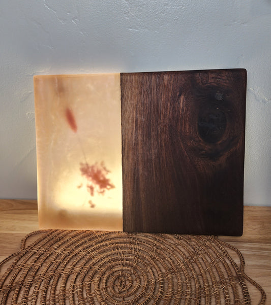 Walnut and Pink Resin board