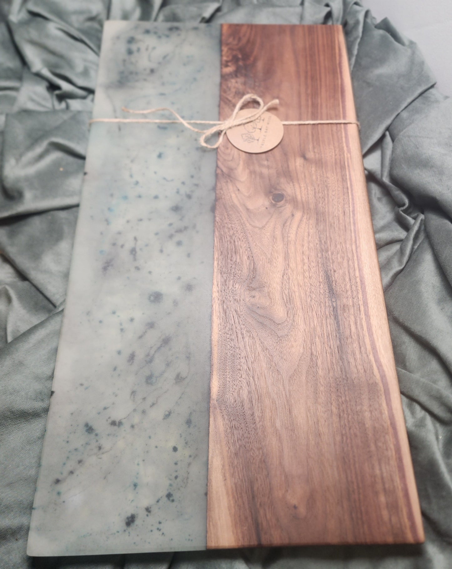 Extra Large Premium Walnut and Green Resin