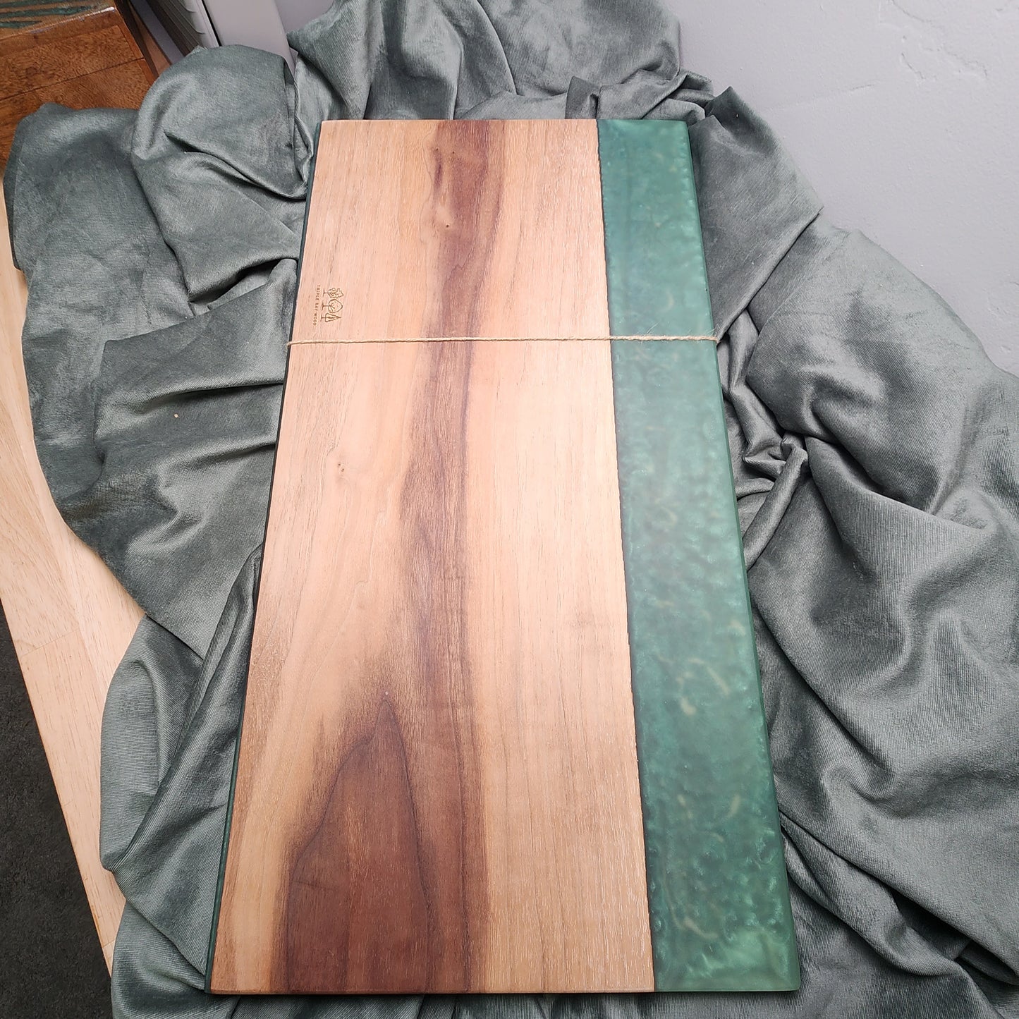 Extra Large Premium Walnut and Green, Purple, and White