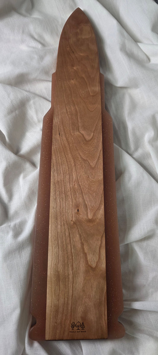 Amber Resin & Maple .308 Cartridge Serving Board